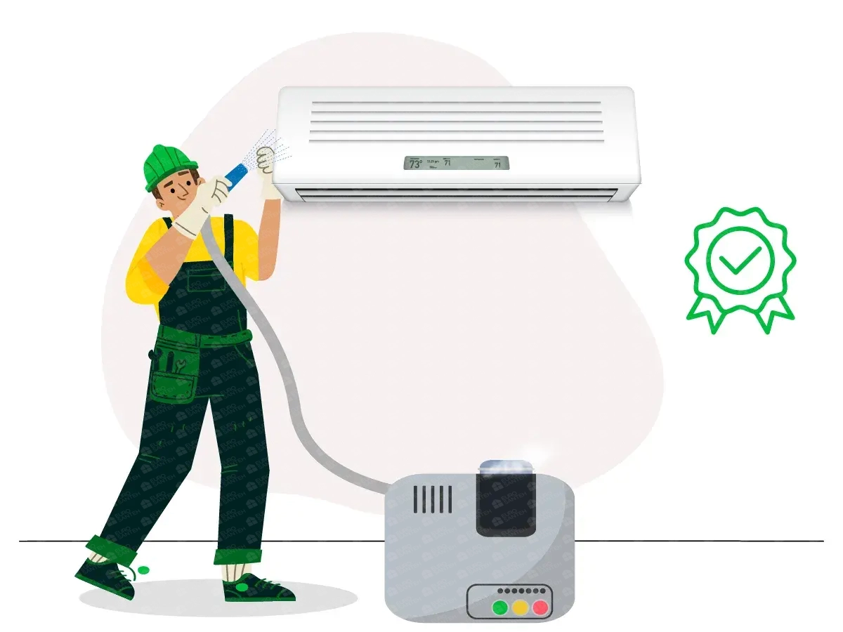 Maintenance of split air conditioning systems (under warranty)