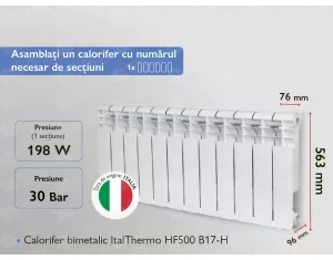 Calorifer bimetalic ItalThermo HF500 B17-H
