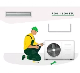 Dismantling or installation of the external unit of a narrow-channel type air conditioner 7000-12000 BTU
