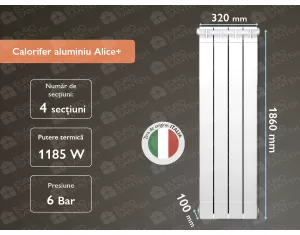 Calorifer aluminiu Alice+ 1800 (4 elem.)