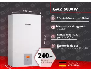 Cazan pe gaz clasic BOSCH GAZ 6000W 24 kW