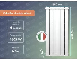 Calorifer aluminiu Alice+ 1400 (6 elem.)