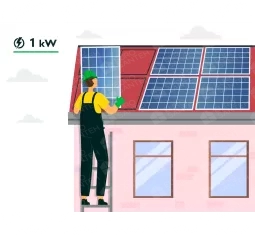 Установка солнечных панелей на 1 кВт электроэнергии
