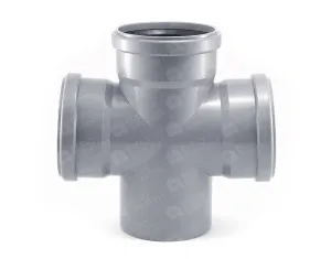Sewer cross made of polypropylene (PPR) 90 degrees d.110 x d.110 x d.110 x d.110