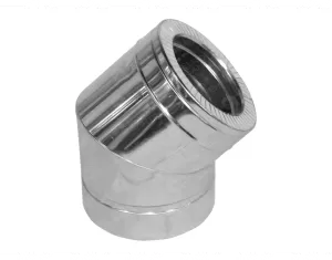 Angle 45° insulated for chimney CORAX Ø 140-220 mm (stainless steel 430/304)