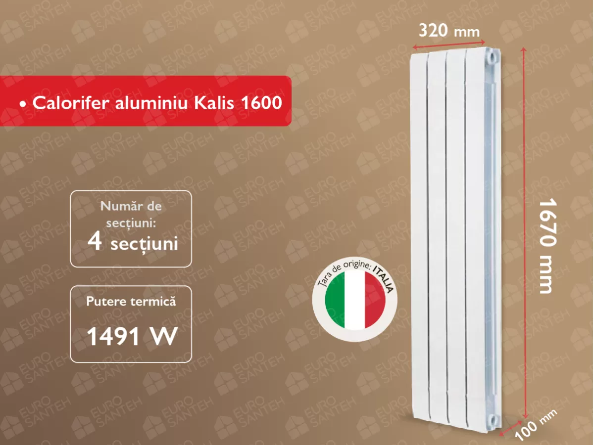 Aluminum radiator Kalis 1600 (4 elem.)