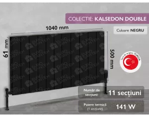 LOJIMAX radiator, KALSEDON DOUBLE, height 500 mm, length 1040 mm. (Color Black)