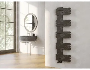 LOJIMAX designer towel warmers, 	NUMMO collection, Matte Antracit
