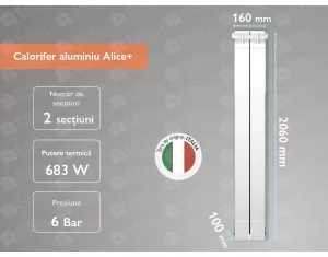 Aluminum radiator Alice+ 2000 (2 elem.)