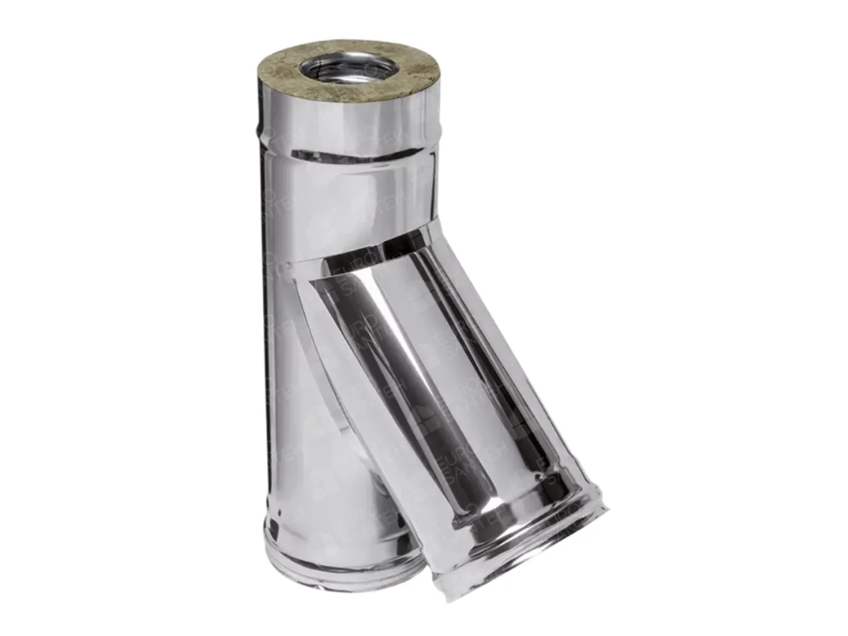 Chimney tee 45° insulated CORAX Ø 100-180 mm (inox 430/304)