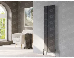 Designer radiators LOJIMAX, BIANCO collection, black matte