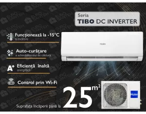 Conditioner  Haier Tibo DC Inverter R32 AS25THMHRA-C/1U25YEFFRA-C (Încălzire pana la - 15°C)