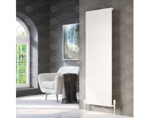 Designer radiator LOJIMAX, collection  FIONA height 400 mm. width 999 mm. white mat