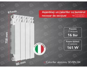 Aluminum radiator Fondital SEVEN B4 700/100