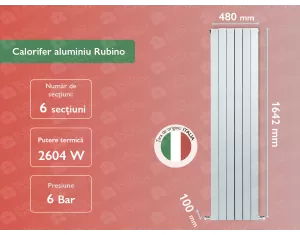 Calorifer aluminiu Rubino 1600 (6 elem.)