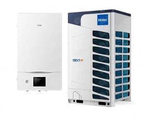Heat pump air-water split system Haier Extra MRV-5H AV08NMVETA-HYDROBOX HU162WVLNA (Power 16 kw)
