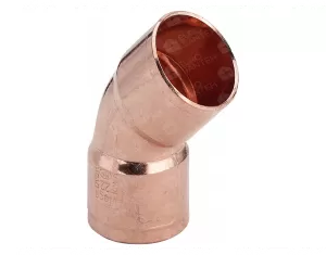 Copper angle for welding, 45 degrees, d.15 mm. MF