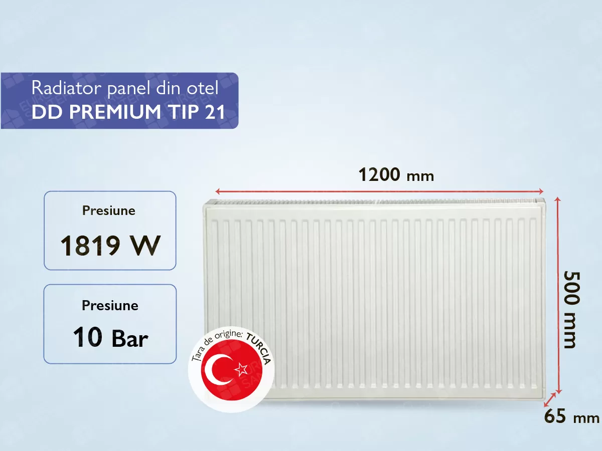 Steel panel radiator DD PREMIUM TIP 21 500x1200