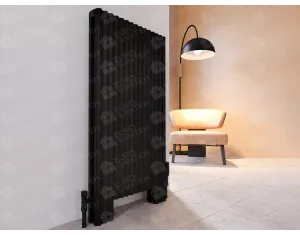 Designer radiators LOJIMAX, collection FIONA DOUBLE LUX black matte