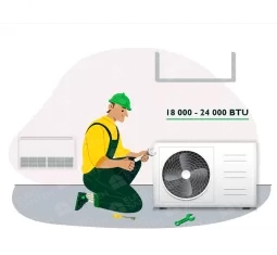 Dismantling or installation of the external unit of a console type air conditioner 18000-24000 BTU