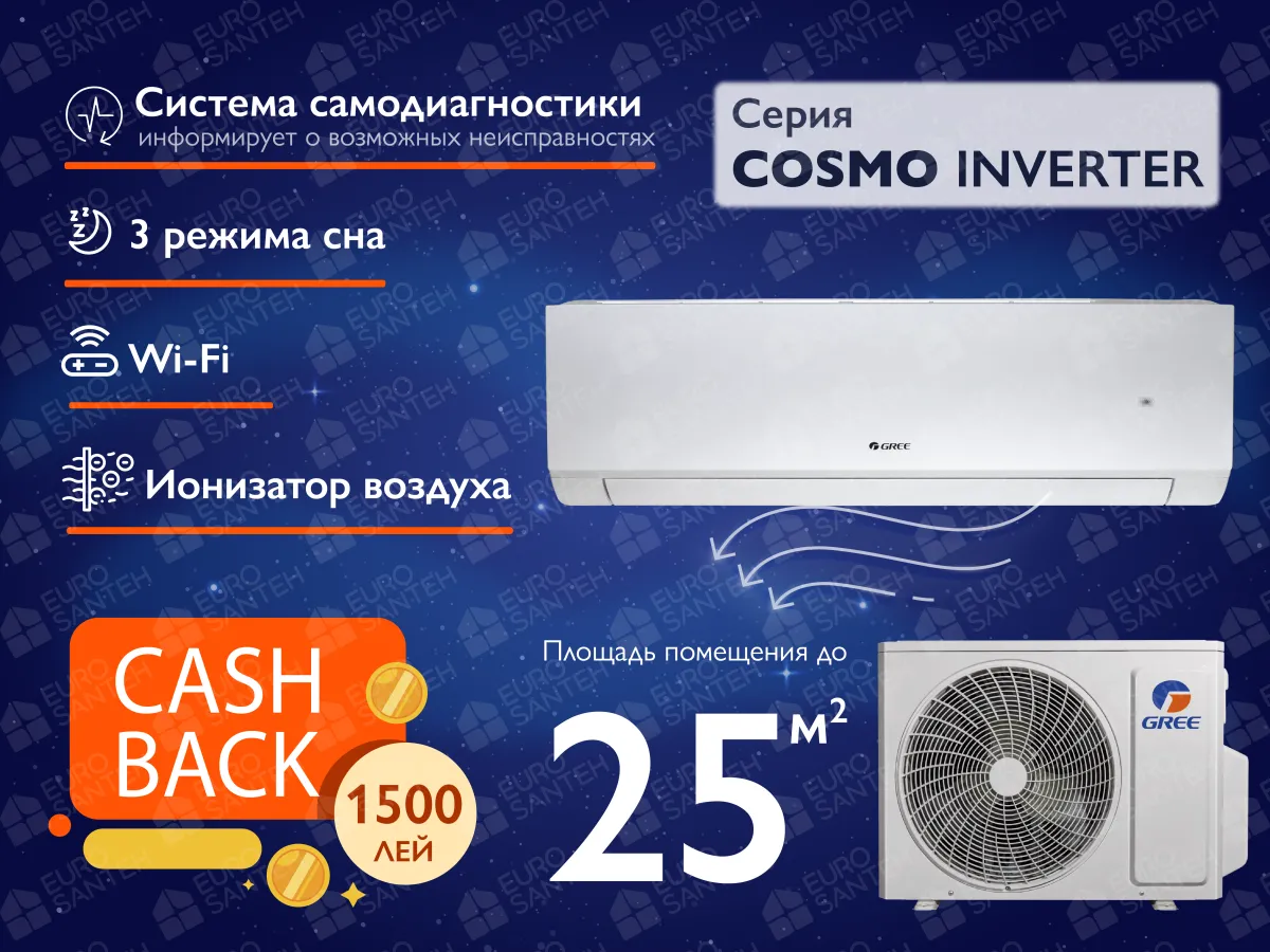 Кондиционер GREE COSMO R32 Inverter R32 GWH09AWCXB 9000 BTU 