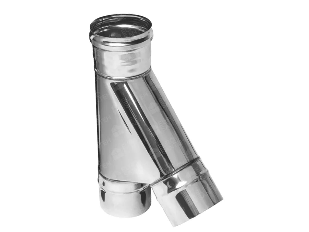 Teu 45° pentru cos de fum CORAX Ø 150 mm (inox 304)