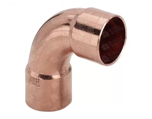 Copper angle for welding , 90 degrees, d.28 mm. FF