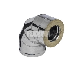 Cot 90° izolat pentru cos de fum FERRUM d.130-200 mm (inox 430/0,5 mm)