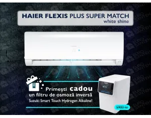 Conditioner HAIER FLEXIS Plus DC Inverter R32 Super Match AS35S2SF1FA-LW-1U35S2SM1FA (white shine) (Încălzire pana la - 20°C)