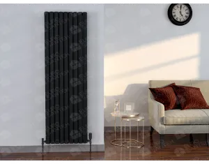 Designer radiator LOJIMAX VOLE collection 1600x444 mm, Black