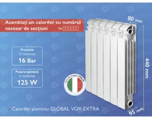 Aluminum radiator GLOBAL VOX EXTRA H350