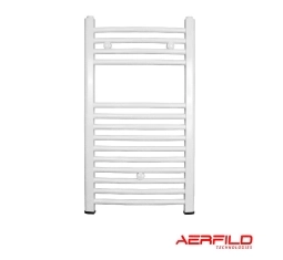 Towel dryer/bathroom radiator design Aerfild Round 450x800 mm, alb