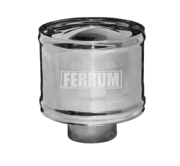 Terminal conic cu palarie cu protectie vantului FERRUM d.130 mm (inox 430/0,5 mm)