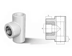 Polypropylene tee (PPR) F d.32x 1