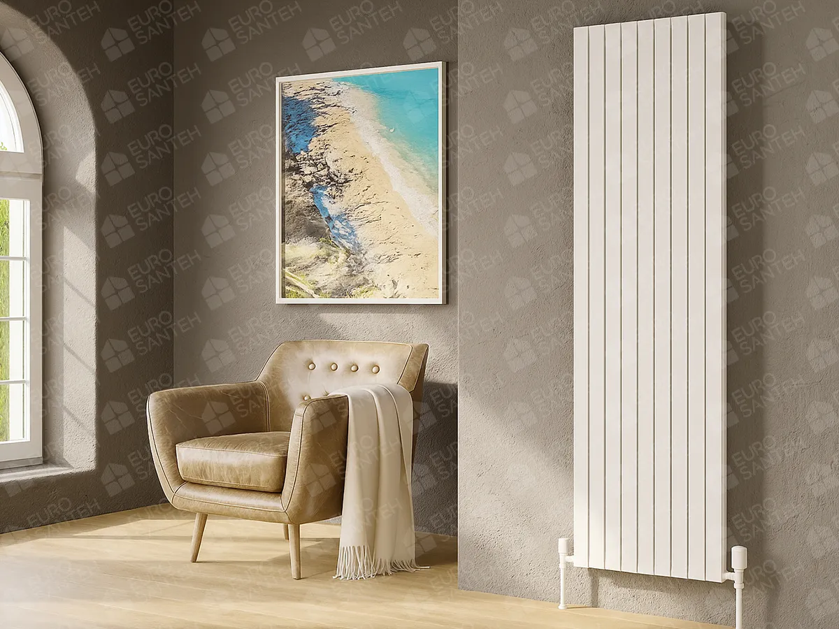 Designer radiator LOJIMAX, collection  ELMAS height 1200 mm. width 1167 mm. white mat