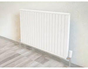 Designer radiator LOJIMAX, collection  ELMAS LINE height 700 mm. width 810 mm. white mat