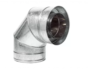 Angle 90° insulated for chimney CORAX Ø 120-200 mm (stainless steel 430/304)