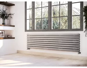 ALUMINUM HORIZONTAL RADIATOR BELLA DOUBLE HRZ inaltimea 1000 mm. latimea 404 mm. negru mat