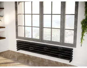 Calorifere decorativ LOJIMAX, colectia RETRO HRZ, negru mat