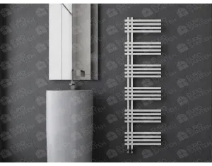 Uscător de prosoape de design CARISA, colecția TERRA, 1296x500 mm, ALB