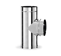 Non-insulated 90 ° head for SOLINOX chimney d.180 (304 stainless steel)