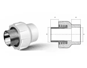 Racord din polipropilena (PPR) M d.20x3/4 