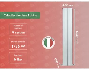 Aluminum radiator Rubino 1600 (4 elem.)