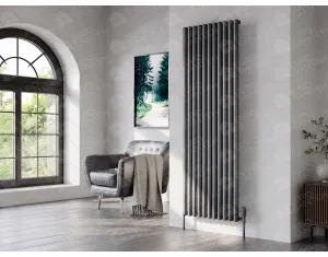 Designer radiator LOJIMAX CITRINE collection 1600x380 mm, Grey (Juniper)