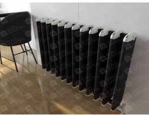 Designer radiator LOJIMAX, collection  GRANDE height 900 mm. width 1675 mm. black mat