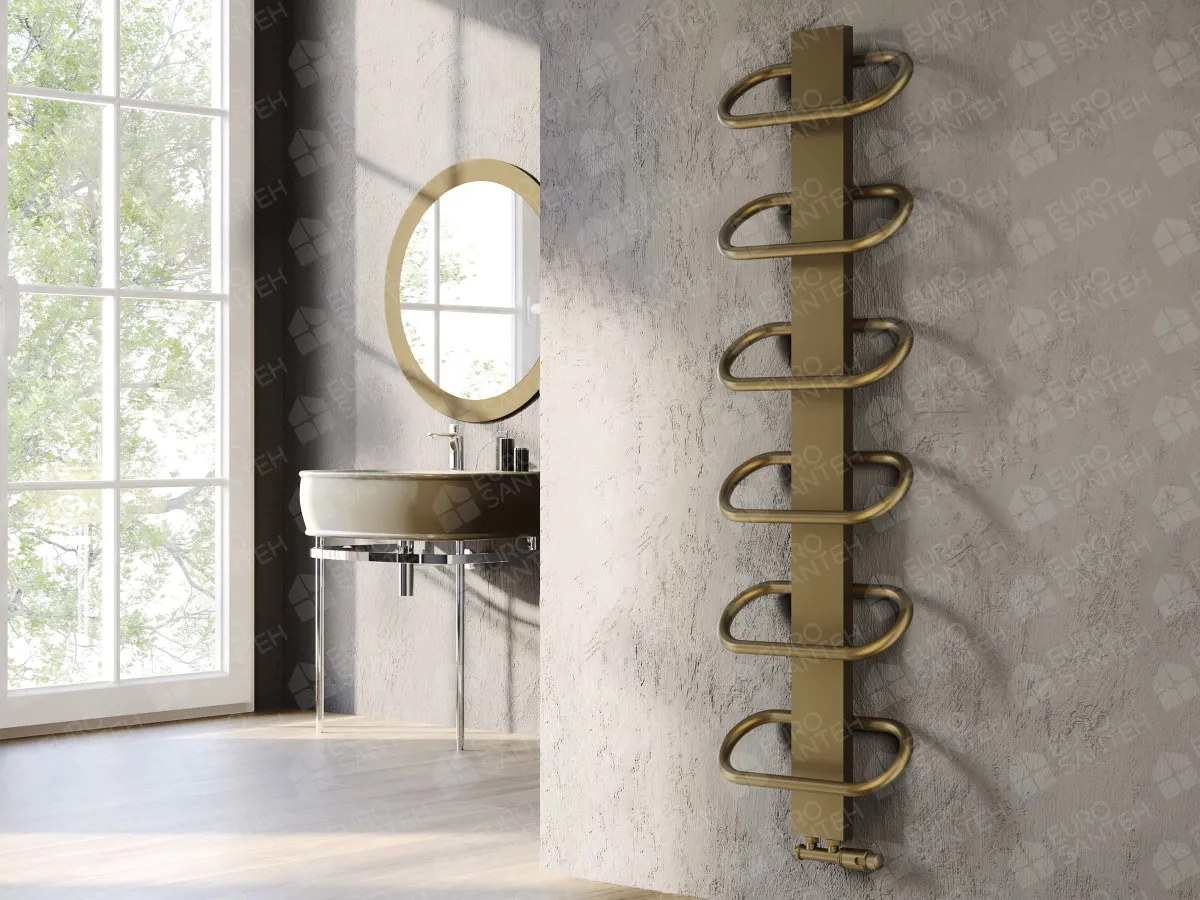 Designer towel warmer LOJIMAX, collection PEARL height 530 mm. width 400 mm. MY-512 gloss