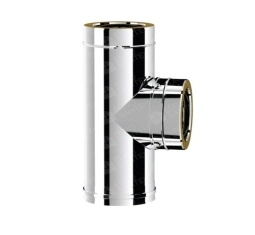 90 ° insulated tee for SOLINOX chimney d.130-180 (316L / 304 stainless steel)