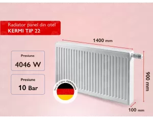 Steel panel radiator KERMI TIP 22 900x1400