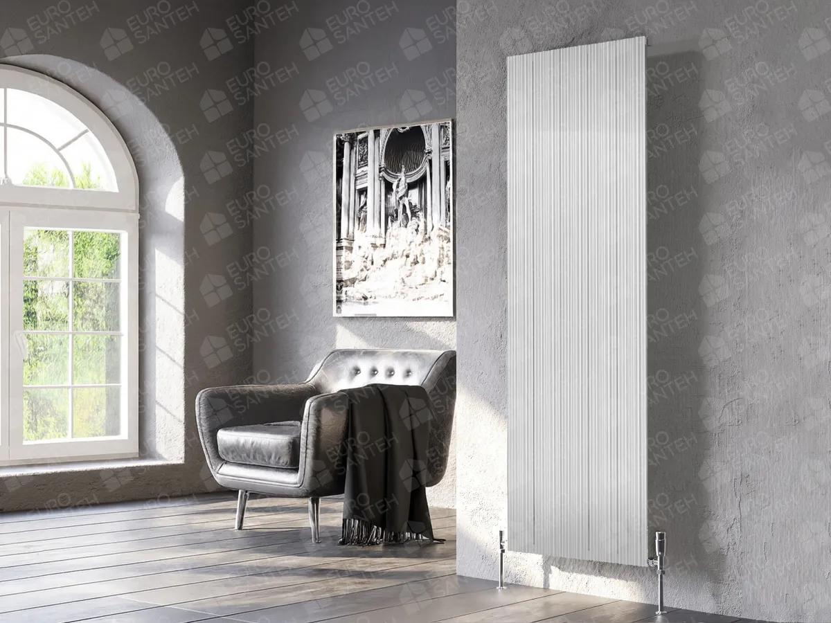 Дизайнерский радиатор LOJIMAX, коллекция BAMBOO Высота 300 мм. Ширина 239 мм. INOX MATT ANODISING
