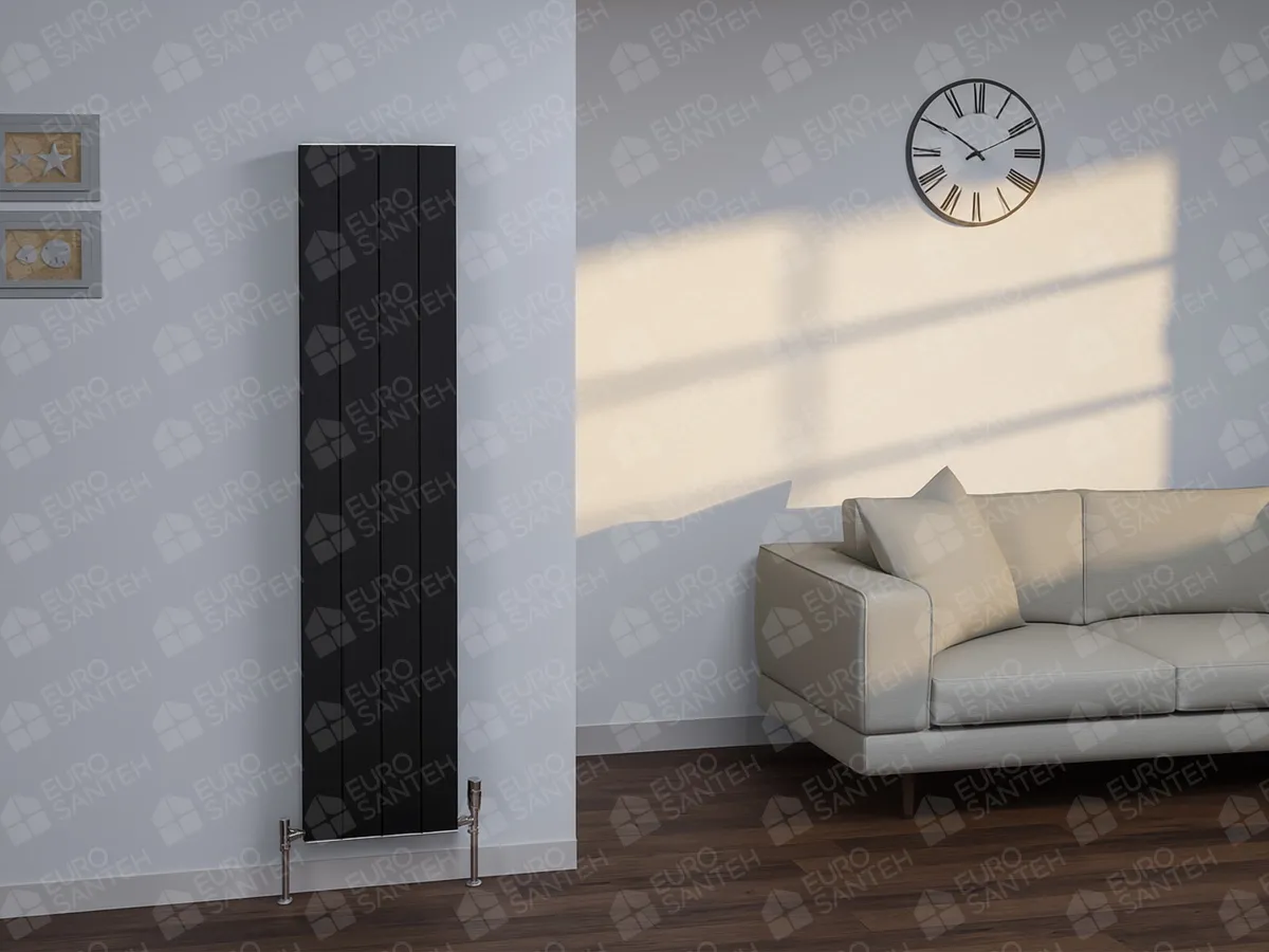 Calorifer decorativ LOJIMAX, colectia  KALSEDON DOUBLE высота 300 mm. ширина 280 mm. BLACK SATINE